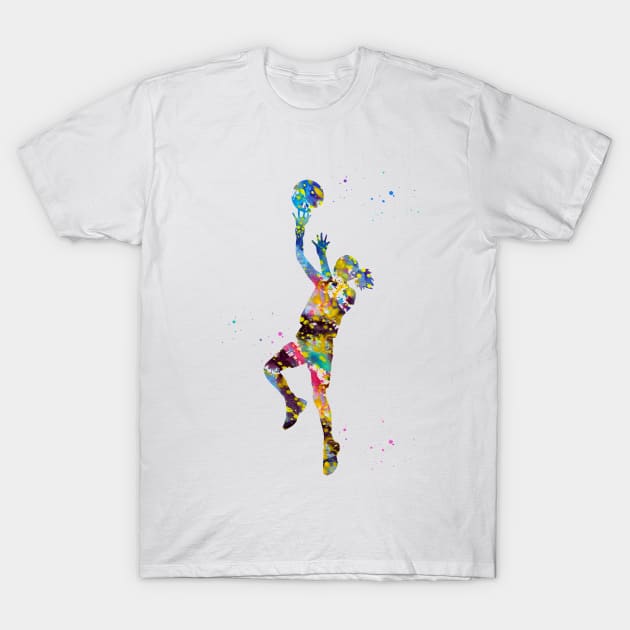 Girl basketball player T-Shirt by erzebeth